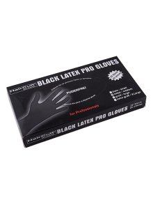 Haircult Pro Gloves Latexhandschuhe puderfrei schwarz 20Stk M