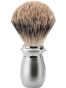 Erbe Rasierpinsel 6542 Dachshaar M Metall silber-matt