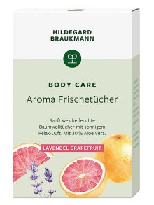 Braukmann Body Care Aroma Frischetücher Lavendel Grapefruit 10 Stück